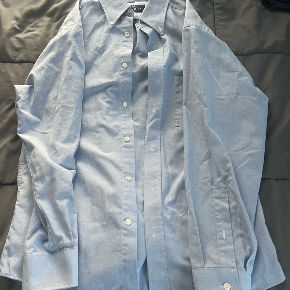 Classic Blue Men's Dress Shirt